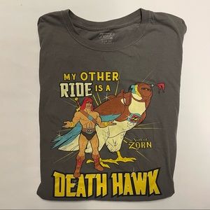 Funko Gray Short Sleeve Son of Zorn “My Other Ride is a Death Hawk” Graphic Tee